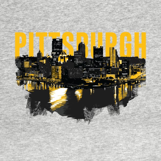 Pittsburgh Downtown Skyline by polliadesign